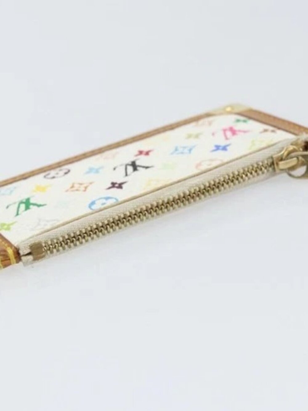 LOUIS VUITTON Monogram Multicolor Pochette Cles Purse White M92655 Auth 172025 - Picture 5 of 16